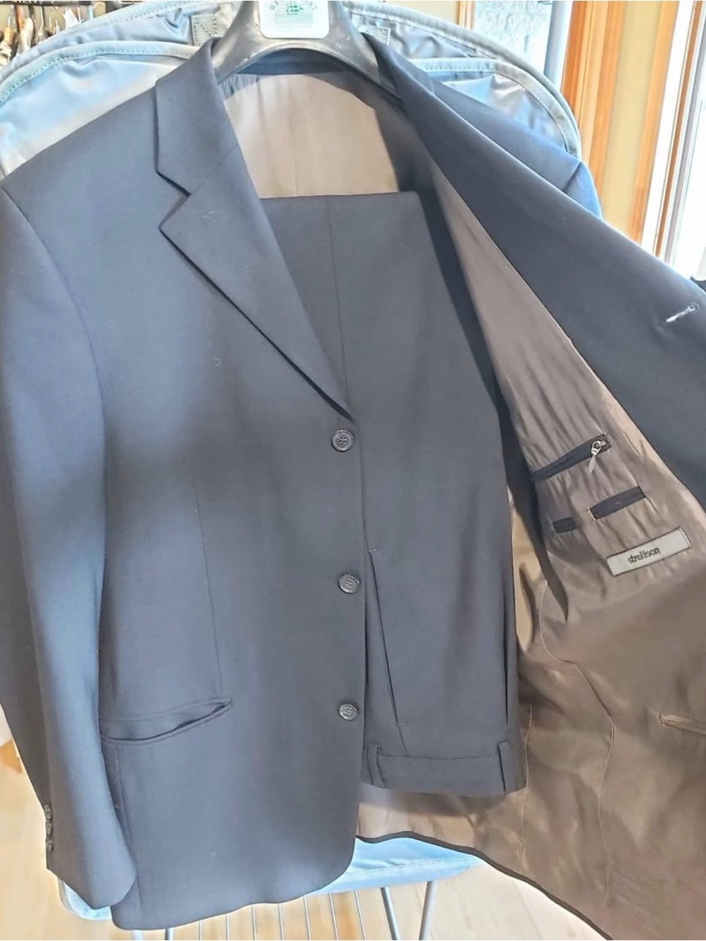 Strellson Men's Navy Blue Three-Button Blazer with pant.